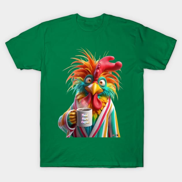 Rooster Coffee by focusln T-Shirt by Darn Doggie Club by focusln